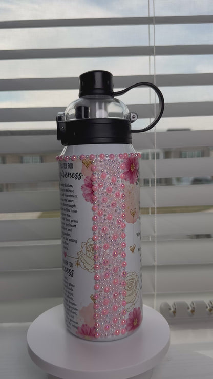 Prayer Collection Luxe Water Bottle™ | Christian Rhinestone Bottle | Faith Gift
