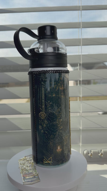 Dragon’s Keep Luxe Water Bottle™ | Fantasy Dragon Bottle | Rhinestone Bookish Cup